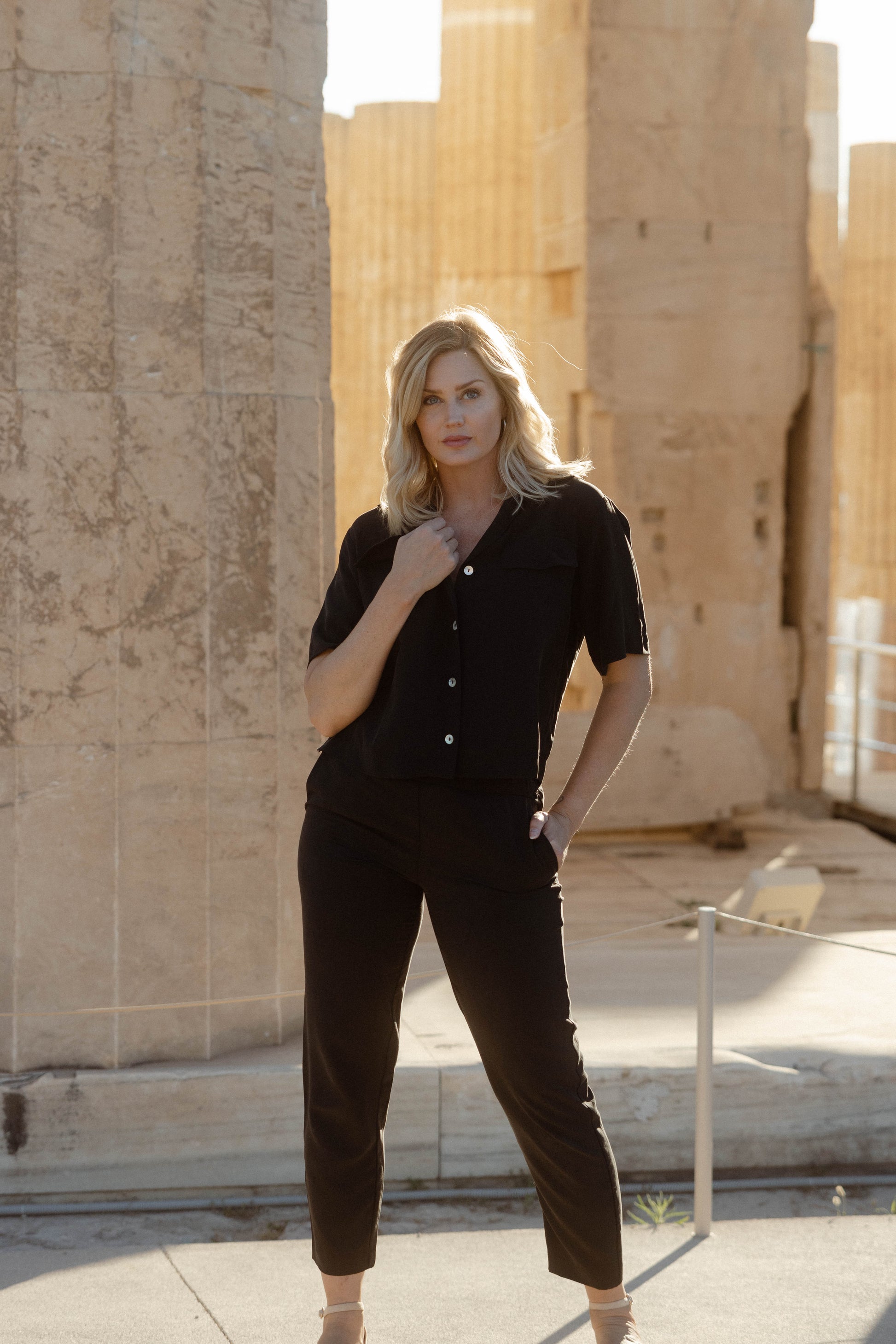 The Chloe is a versatile pull-on trouser with a straight leg silhouette that’s easy to dress up or down. These pants are made from 100% Tencel and have straight legs that hit just above the ankle, giving the illusion of taller 